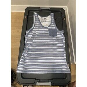 The Rail Striped Tank Top Large Blue White - Preowned - Good condition